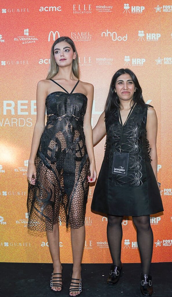 Vestido 3D Hexaform en los Green Walk awards