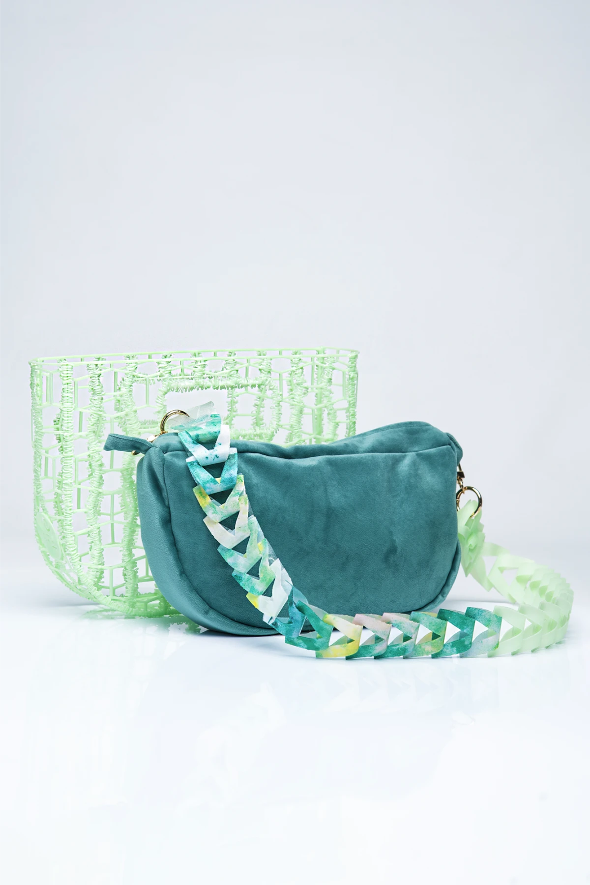 3d printed mint green bag combo