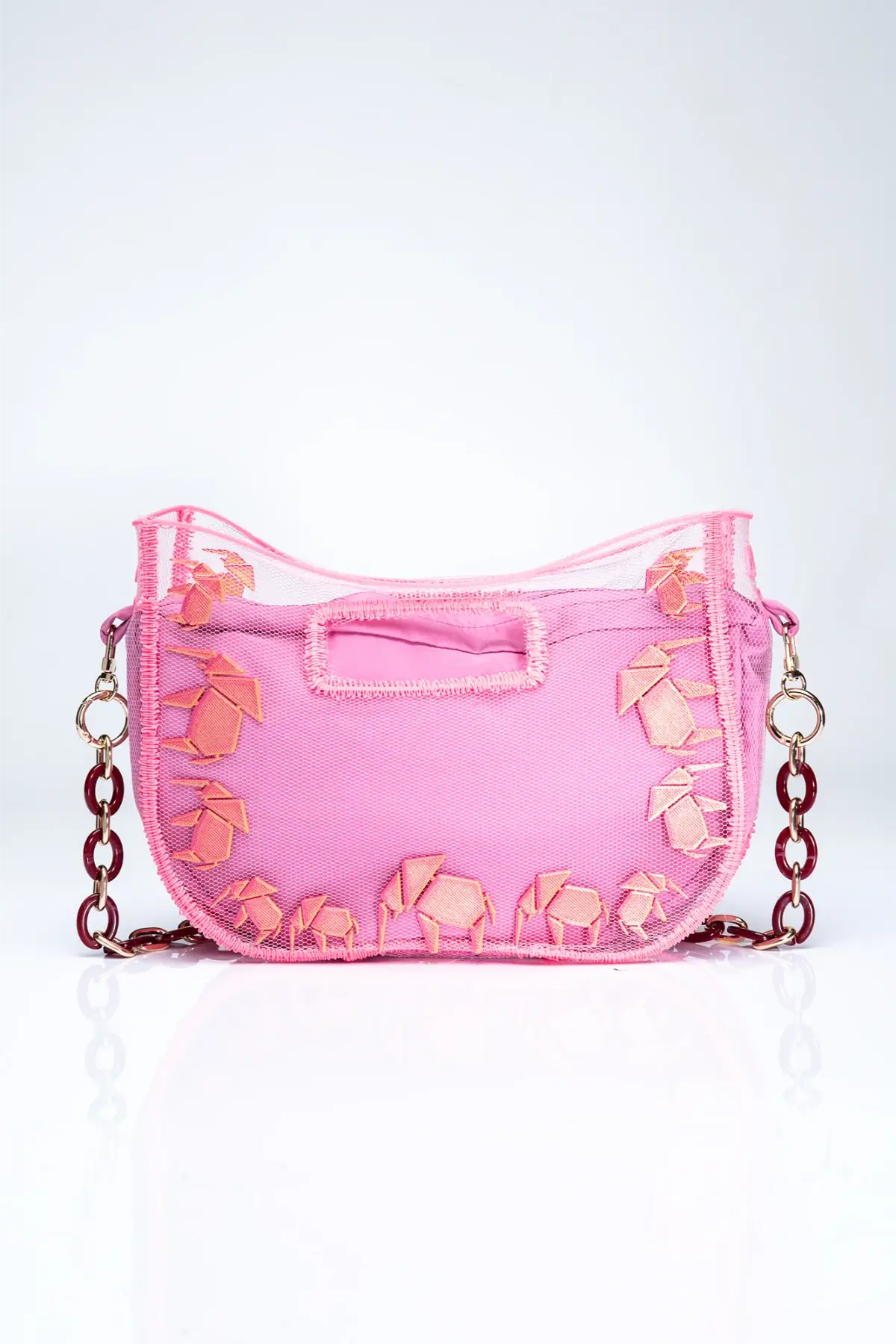 Rose Moon Elephant 3D printed designer bag – eco bag 3D-printed onto tulle fabric