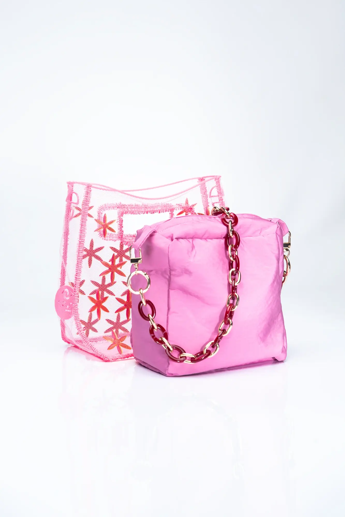 Bolso 3D Tube Tulle Star Rose