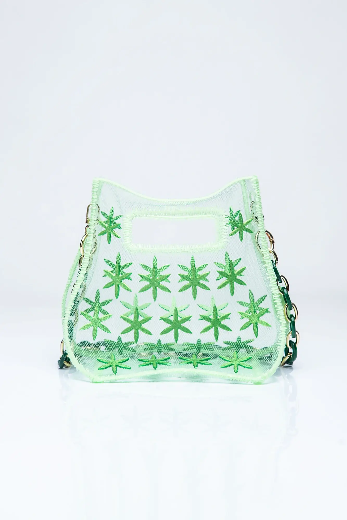 3D-Printed Tulle Bag Star Menta Green - Image 5