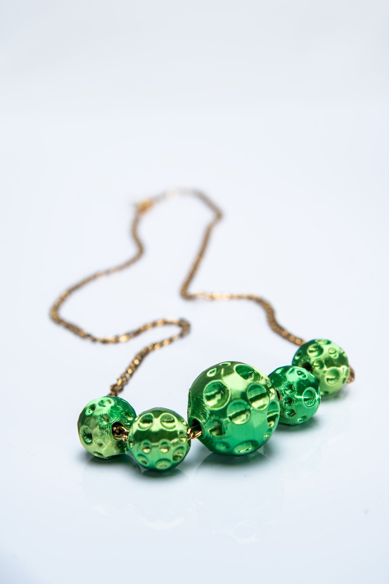 Necklace Moon Lime Pearl Green