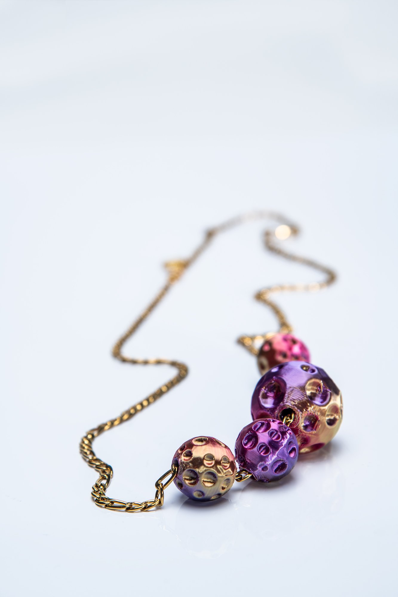 Necklace Moon Violet Aura Purple - Image 3