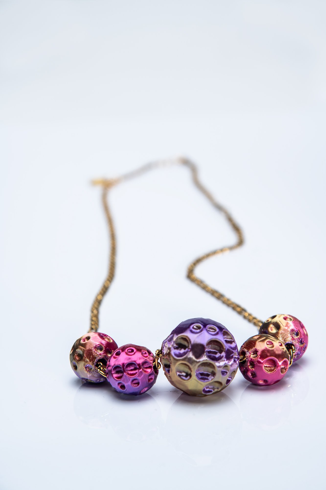Necklace Moon Violet Aura Purple