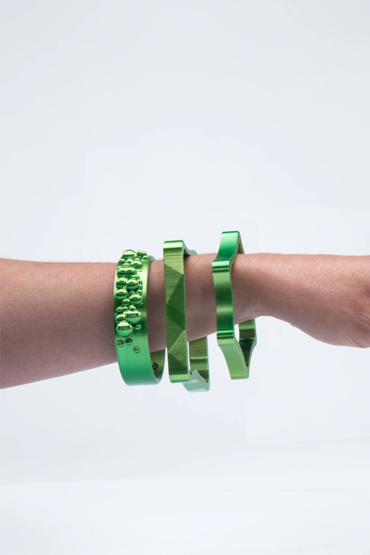 3D-Printed Bracelets Duo Nova Green Lime - Image 3