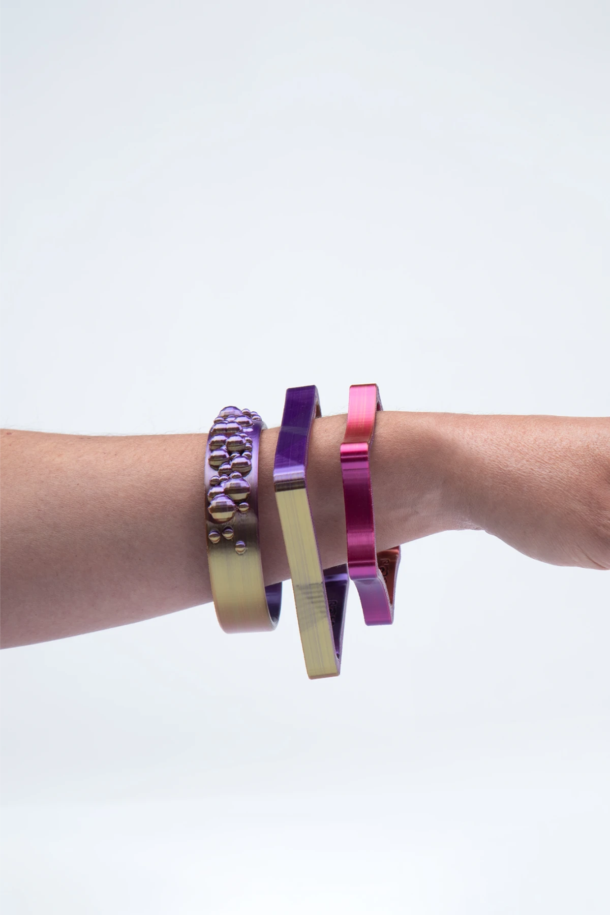 3D-Printed Bracelets Duo Nova Purple - Image 3