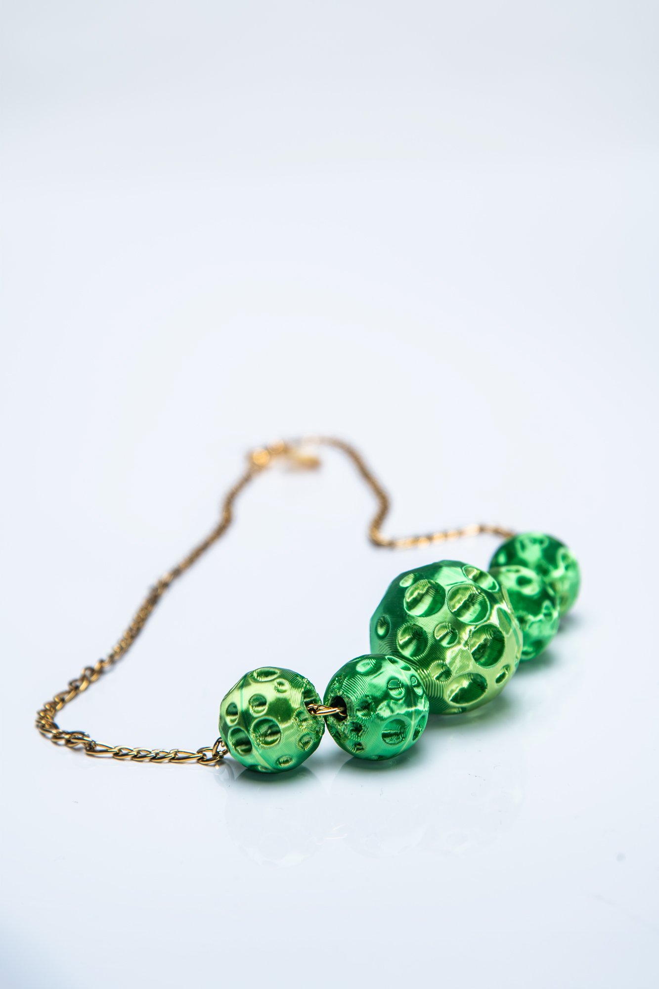Lime Green Pearl Moon Choker - Image 3