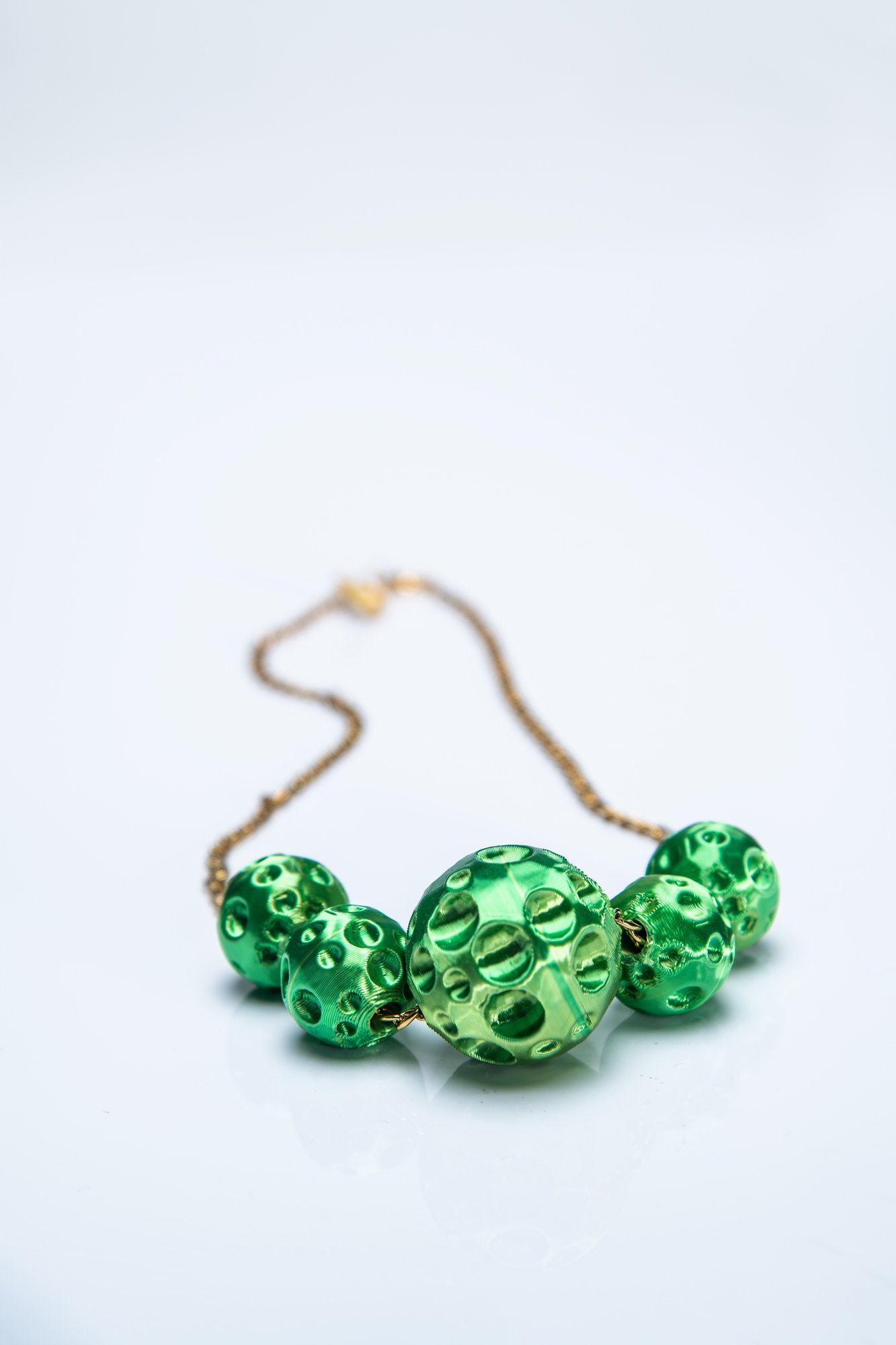Lime Green Pearl Moon Choker