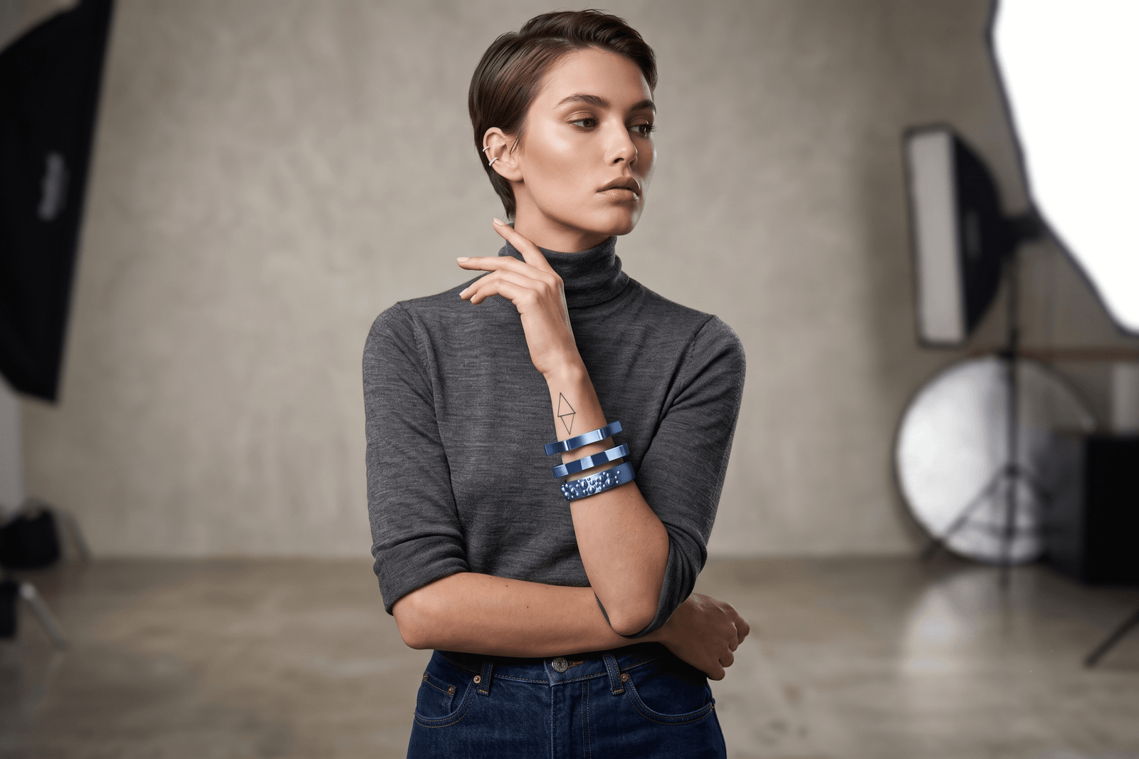 3D-Printed Bracelets Duo Nova Sky Blue - Image 4