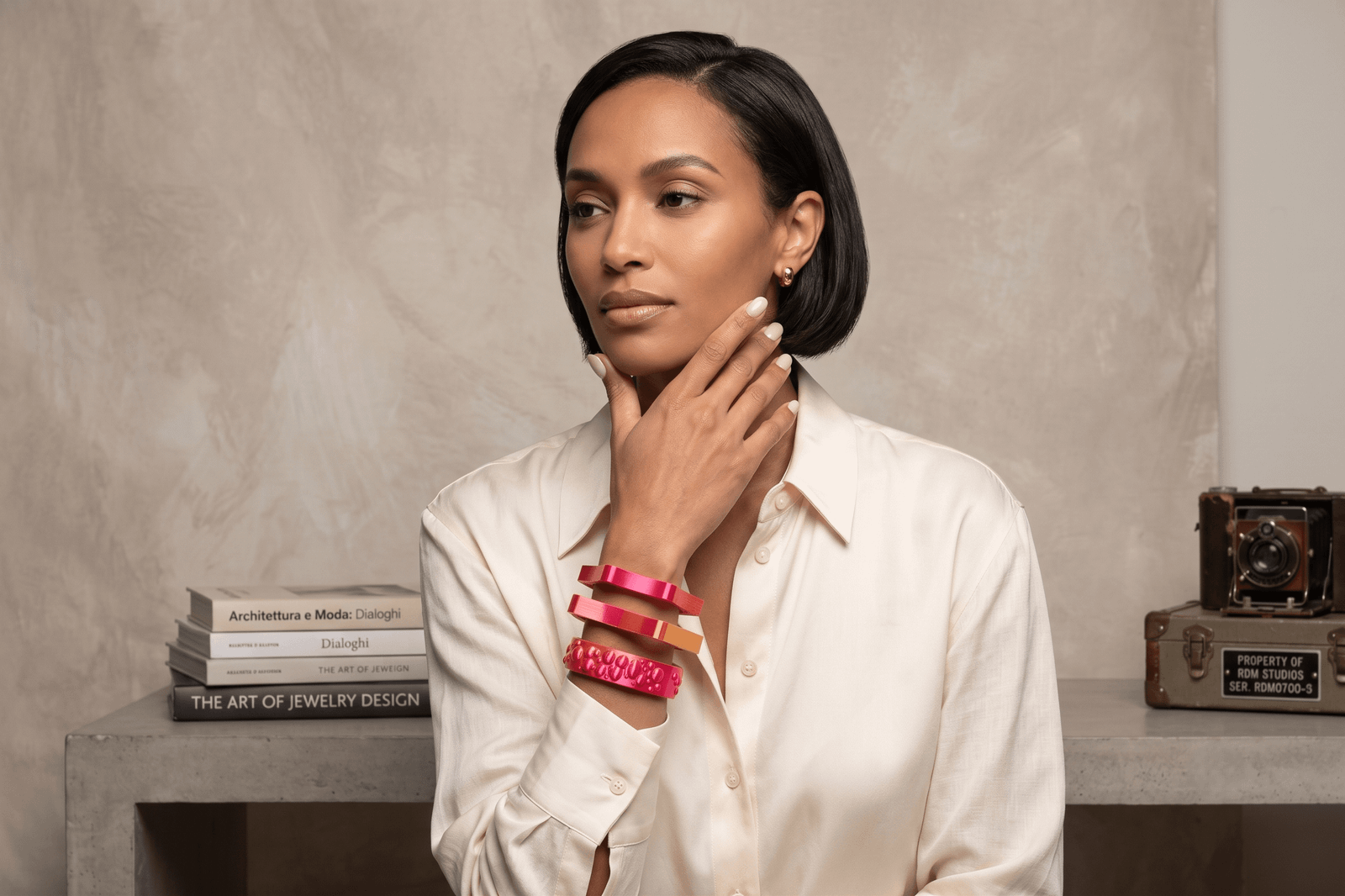 3D-Printed Bracelets Duo Nova Fuchsia - Image 5