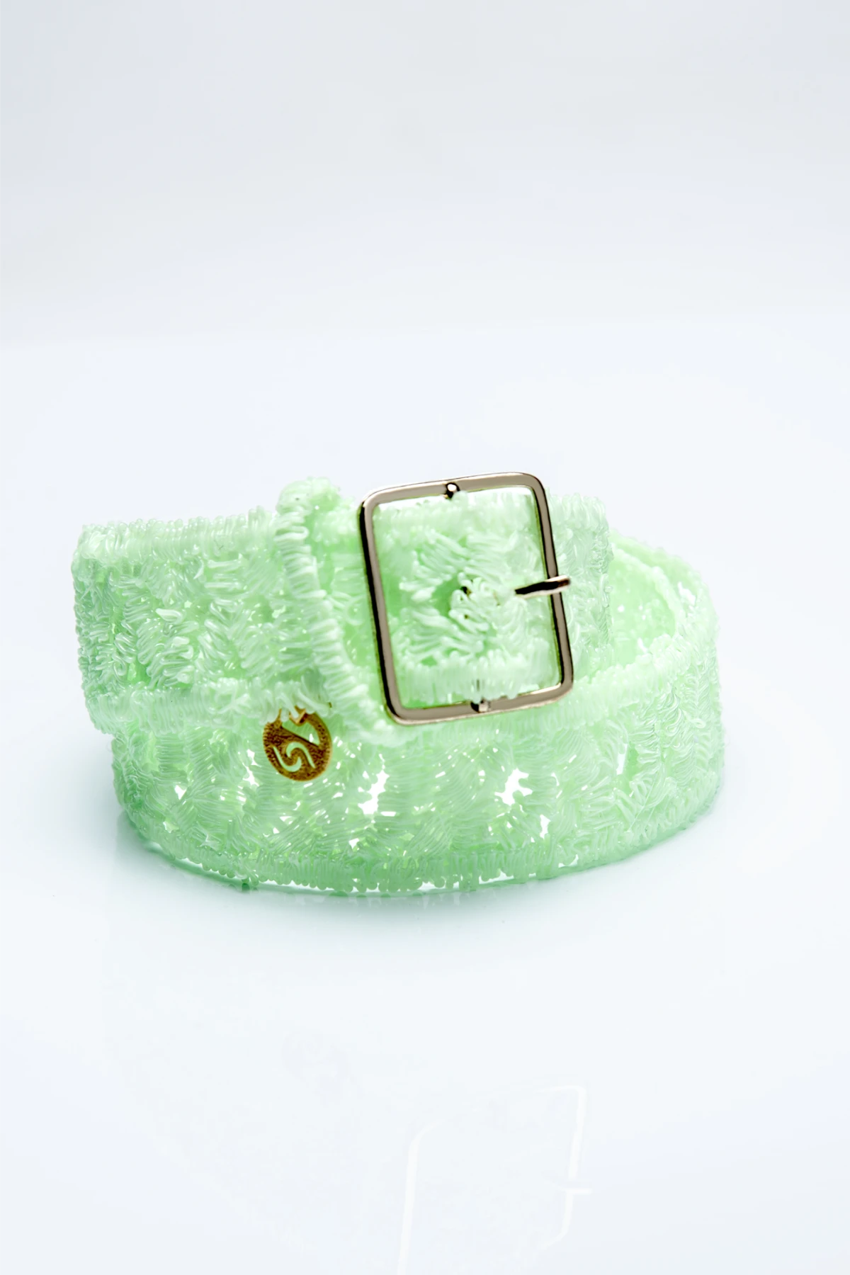 Cinturón 3D Menta Verde Claro