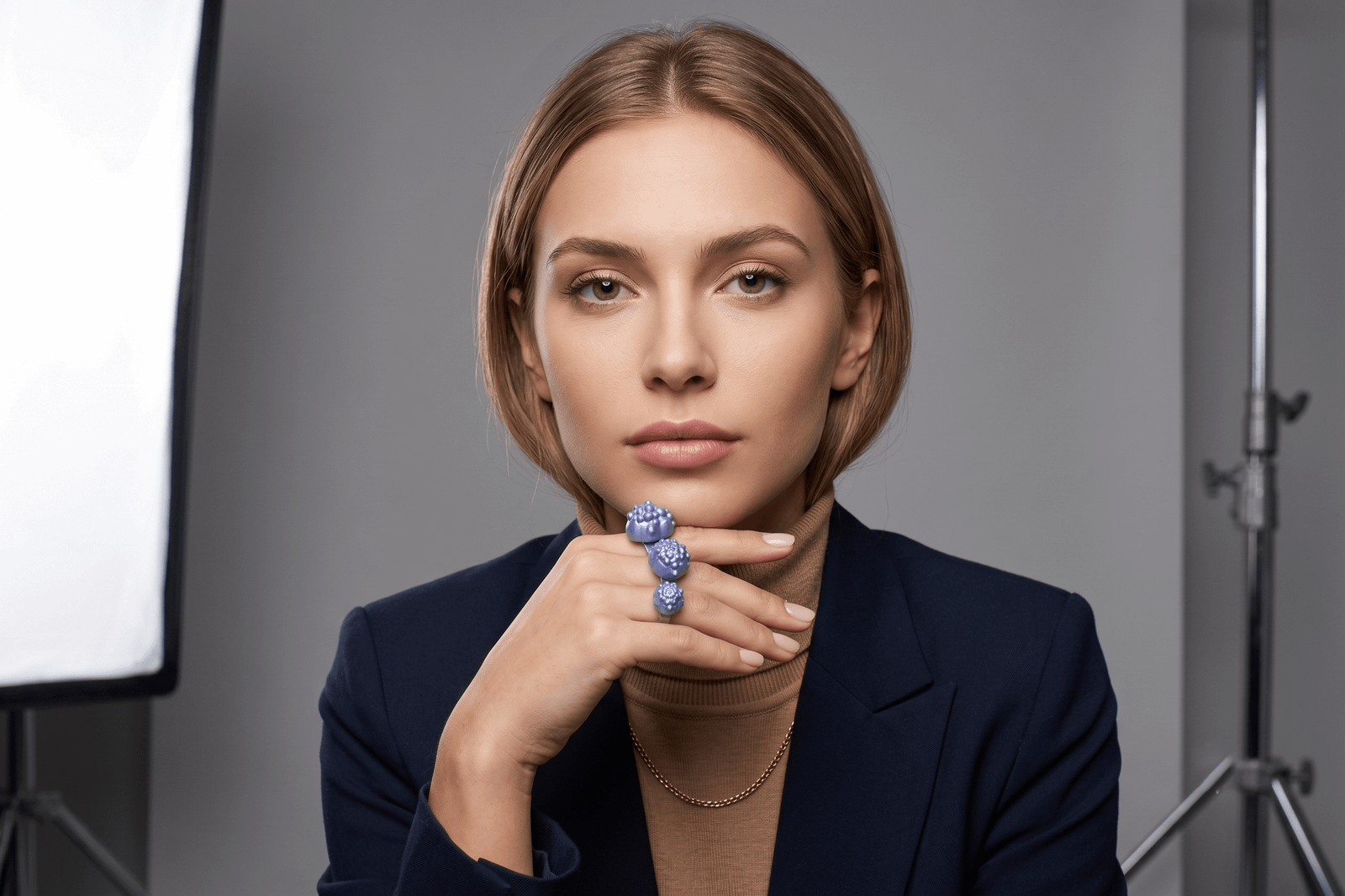 Anillo de burbujas azul cielo suave - Imagen 2