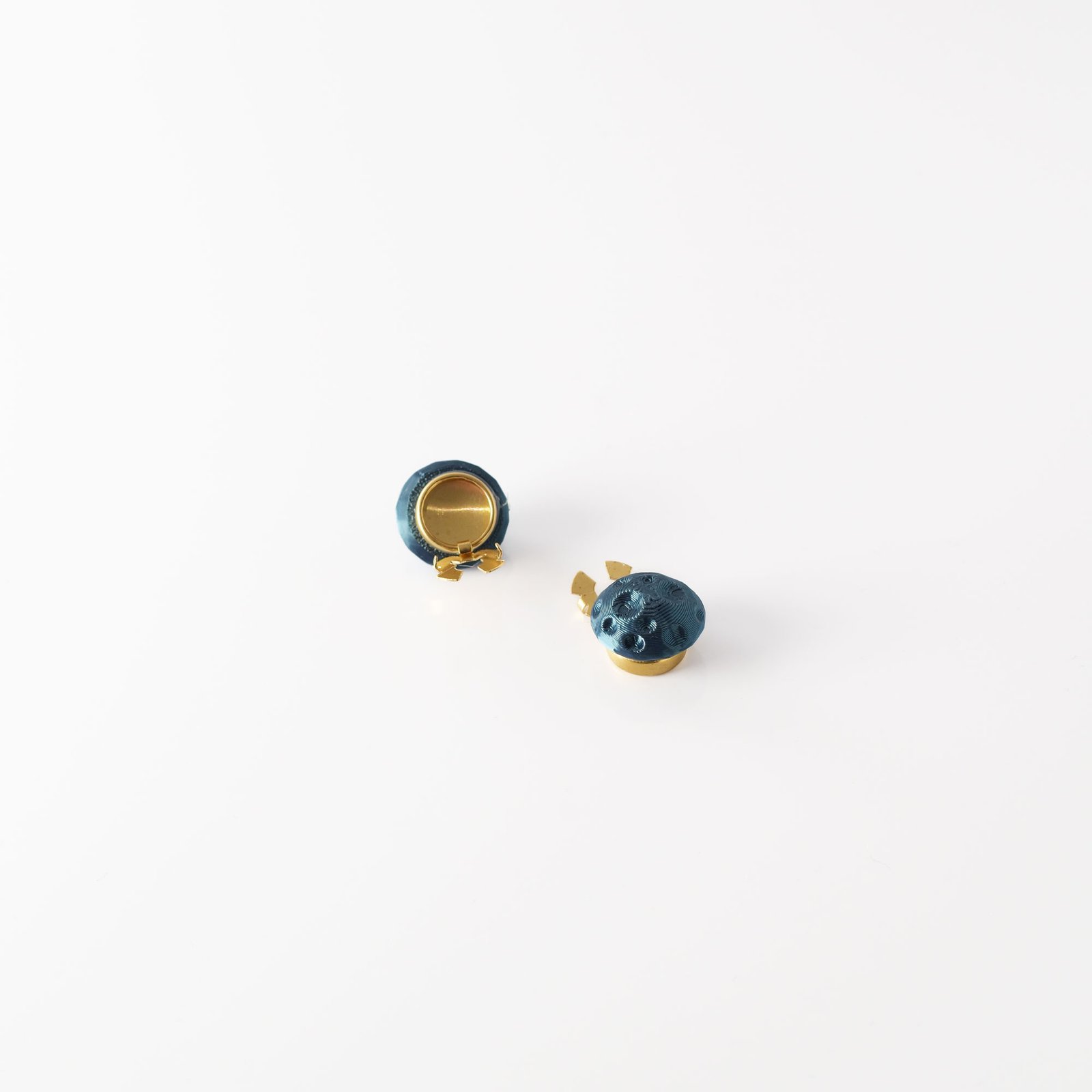 Half moon button cover cyan - Image 4