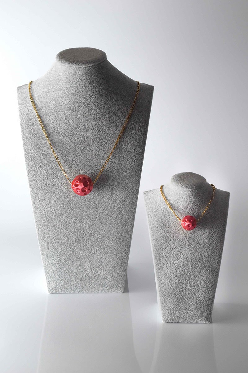 Moon necklace Sunset fuchsia