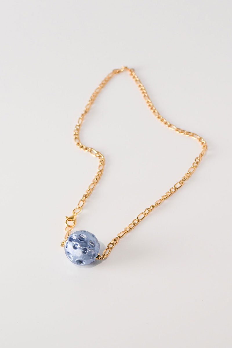 Moon necklace Sky Blue front view
