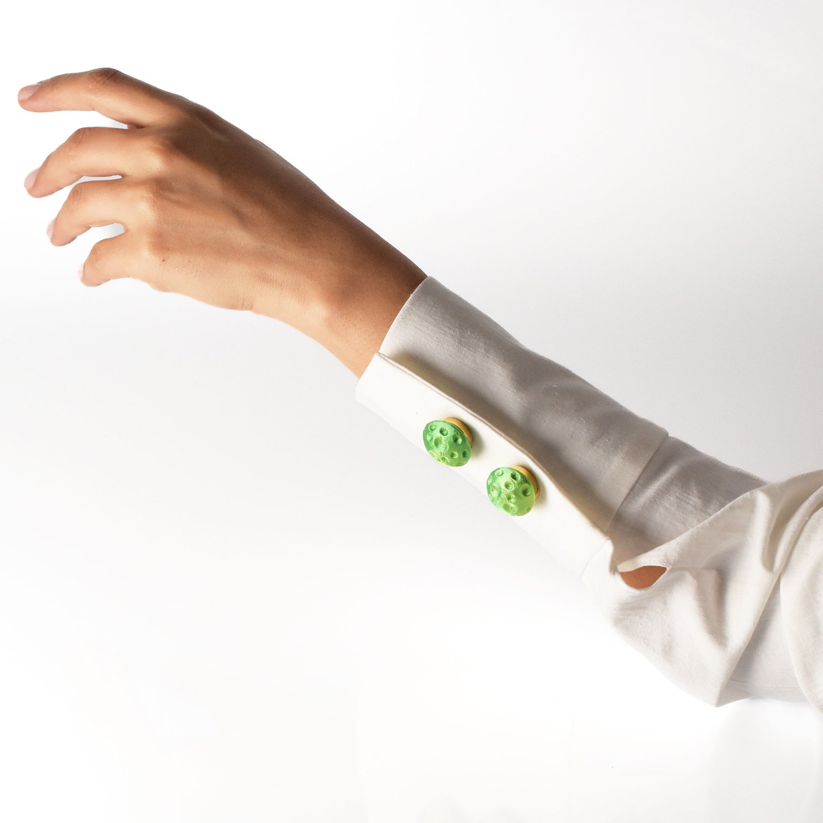 Half moon button cover green - Image 3